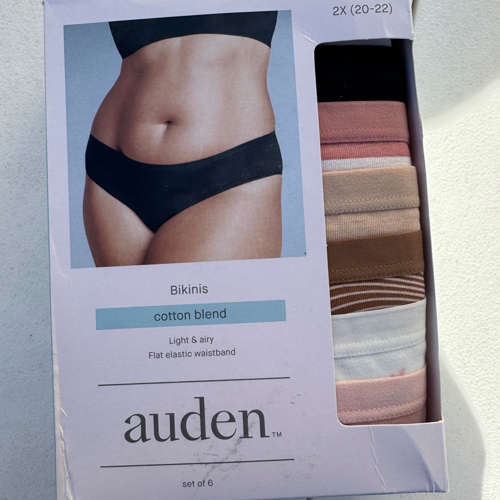 Auden Cotton Blend Bikini Set - Black and Multicolor